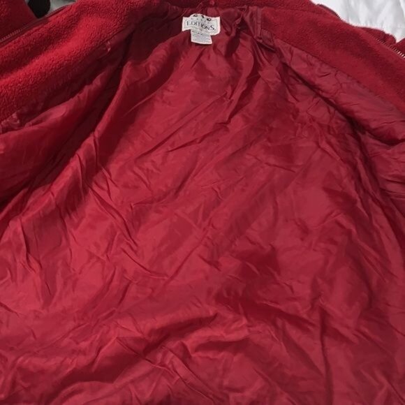 Vintage Basic Editions Red Fleece Jacket Medium - Picture 7 of 12